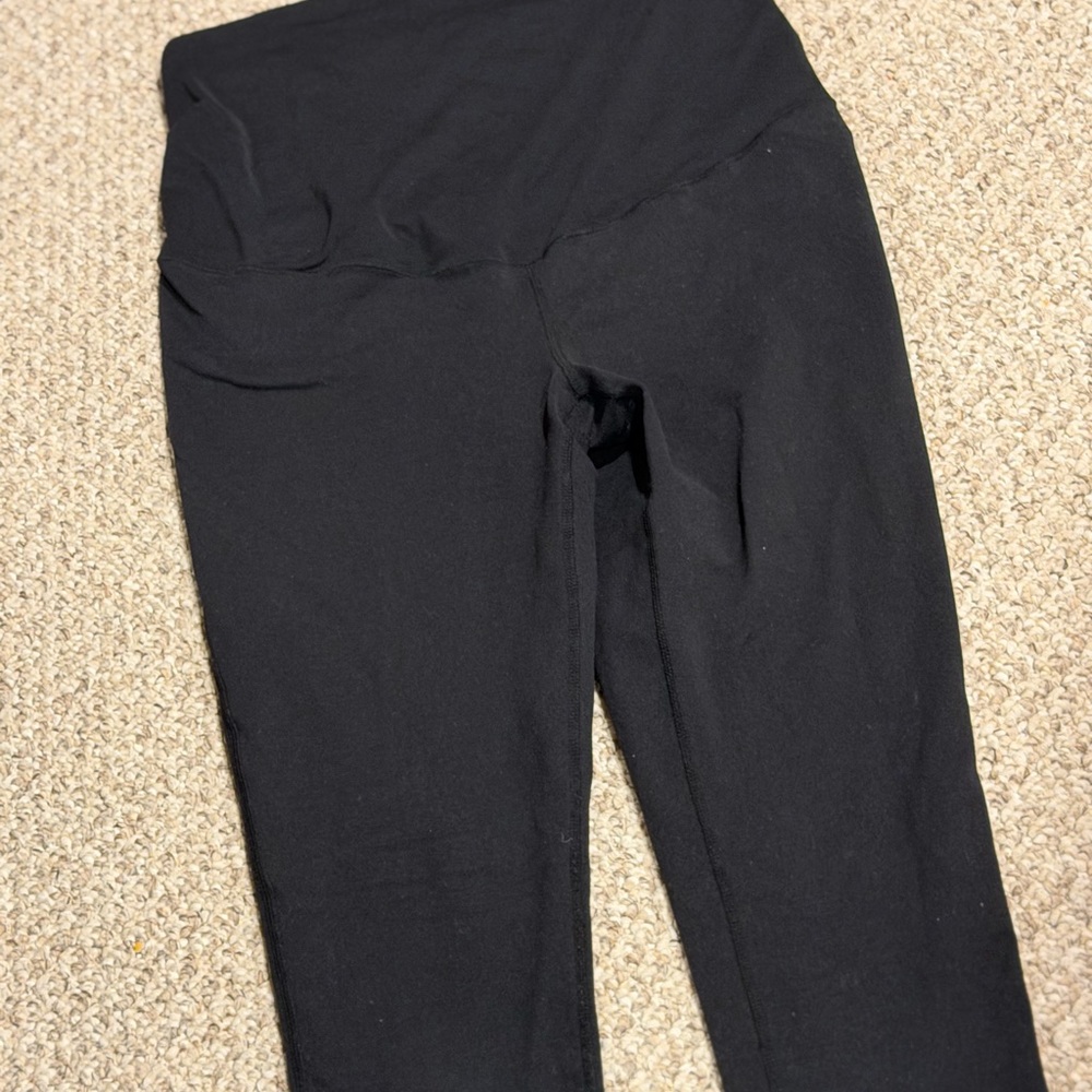 Black High-Waist Maternity Leggings